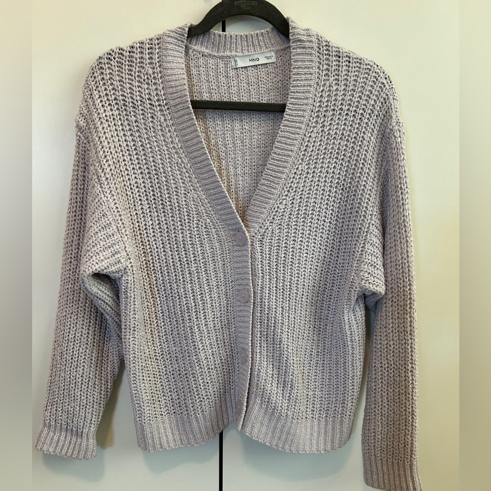 Mango Light Purple Cardigan